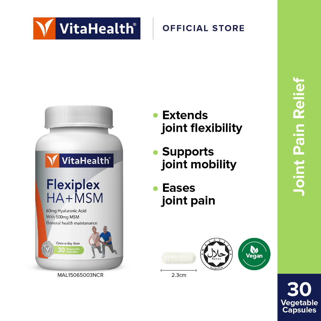 Vitahealth Flexiplex HA + MSM for Joints Pain [Expiry 9/2026] Shopee