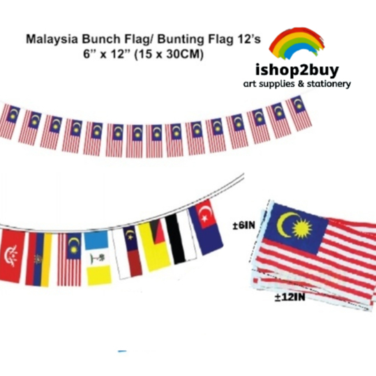 Flag Bendera Malaysia Bunting Negeri Jalur Gemilang Bendera Gantung ...