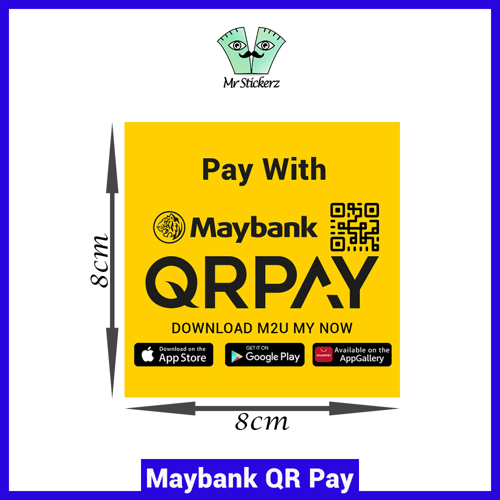 Ewallet/ Card Payment Sticker High Sticker Quality Long Lasting Touch N