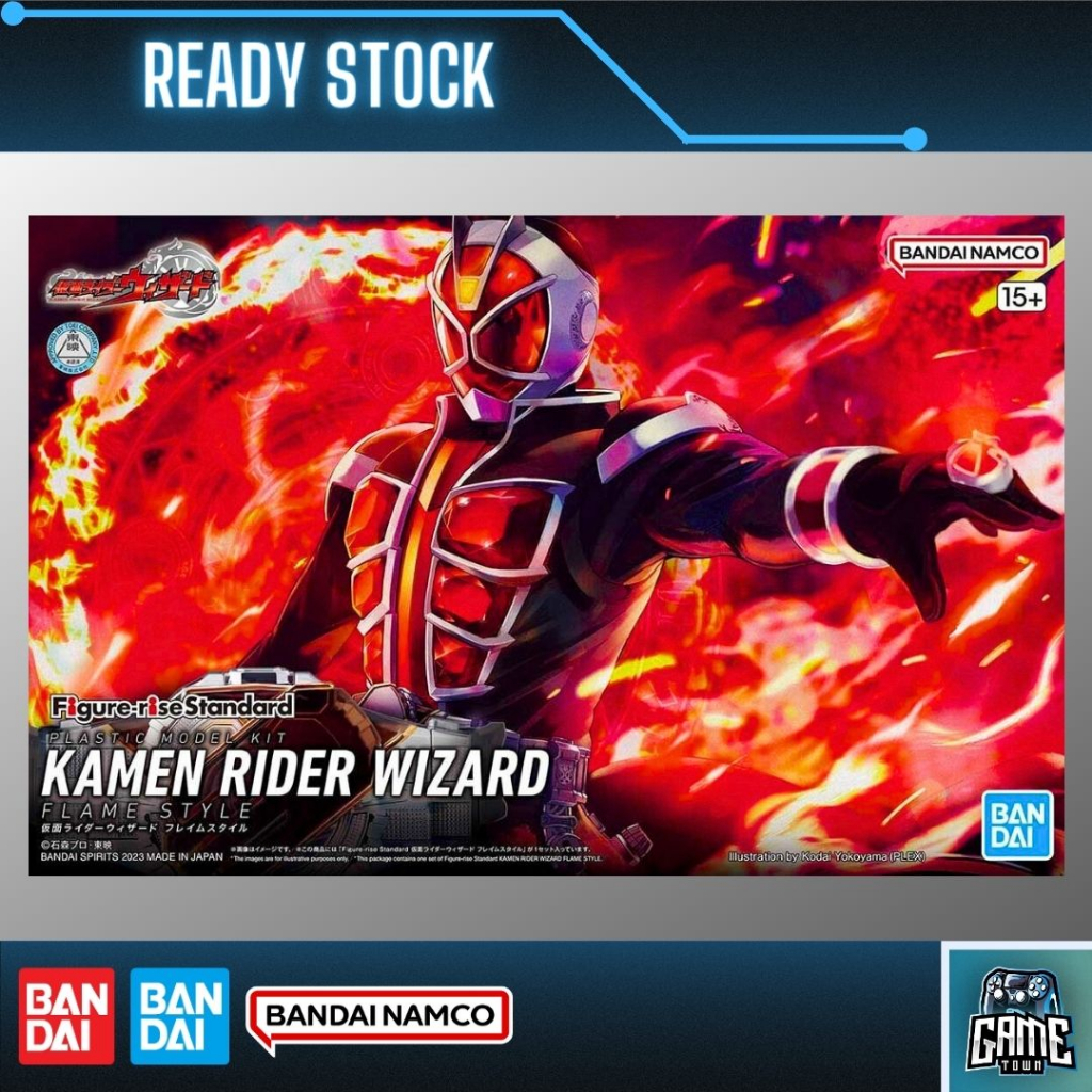 Bandai FRS Figure-rise Standard Kamen Rider Wizard Flame Style | Shopee ...