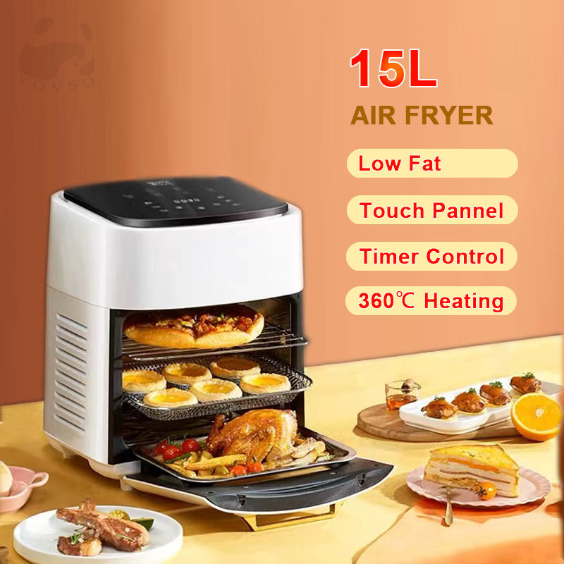 15L Air Fryers Household Large Capacity Visual Oil-free Smart Oven