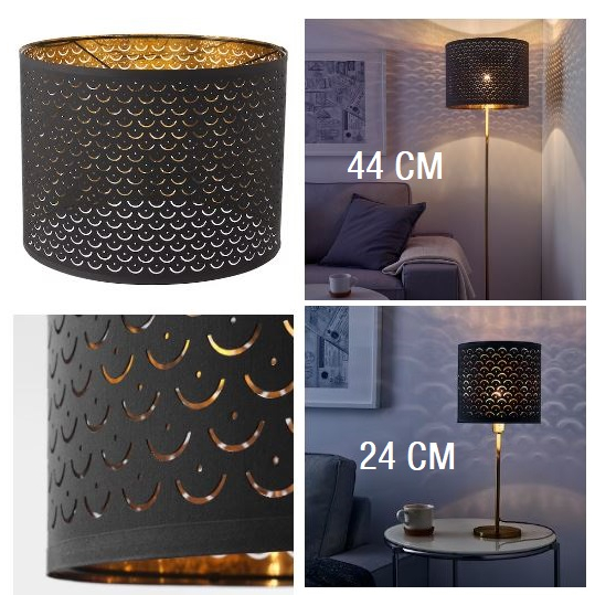 IKEA NYMÖ NYMO Large (Floor, Pendant) Lamp Shade Perforated Black