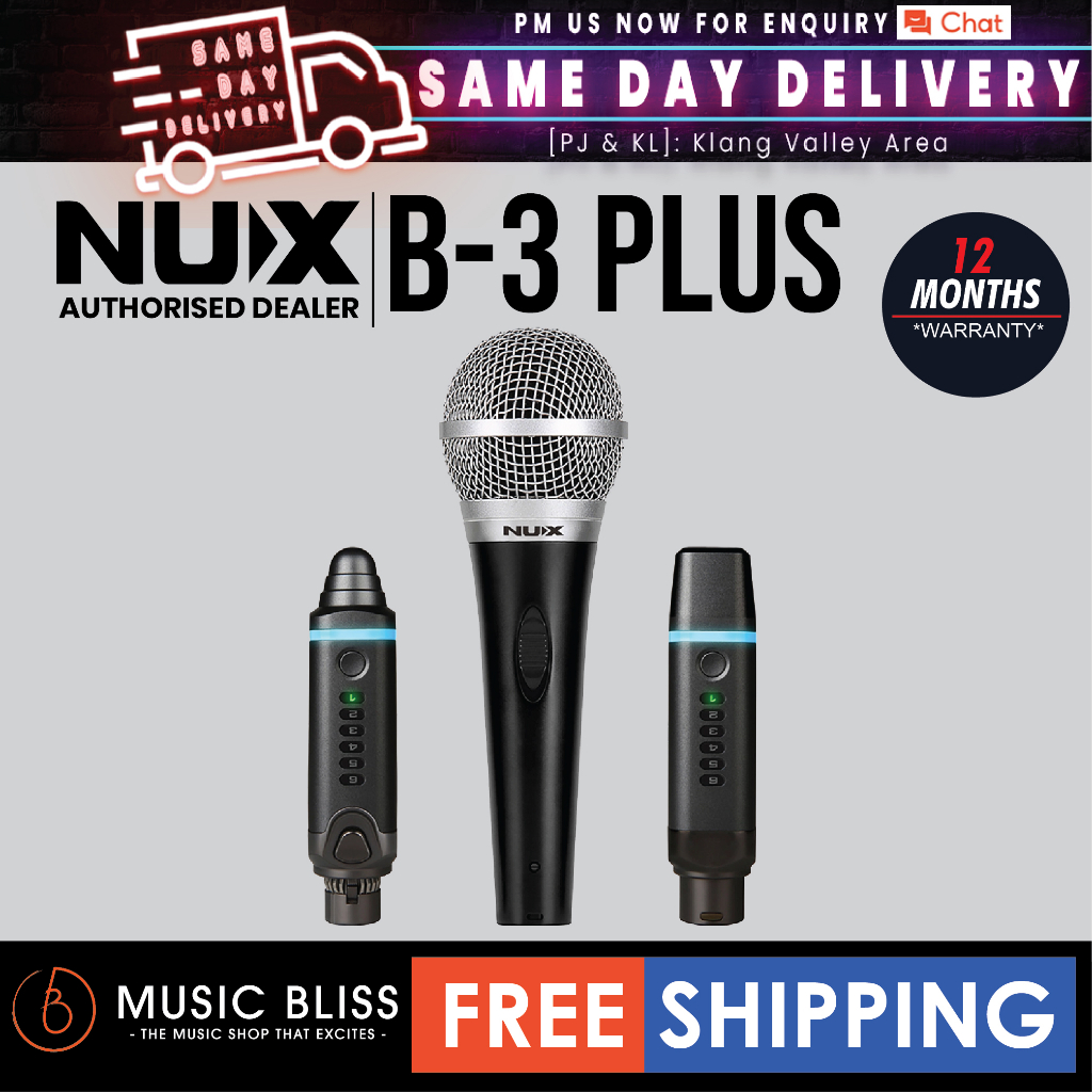 NUX B-3 Plus Wireless Microphone System Bundle (B3 / B3PLUS) | Shopee ...