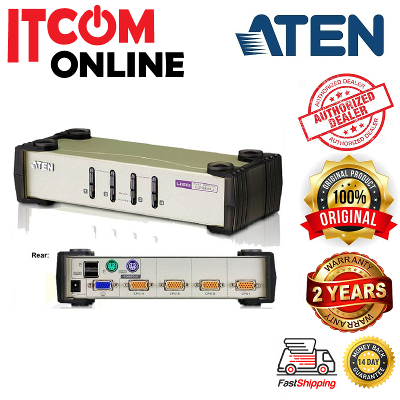 ATEN 4 PORT KVM PS2 USB SWITCH (CS84UA) Shopee Malaysia