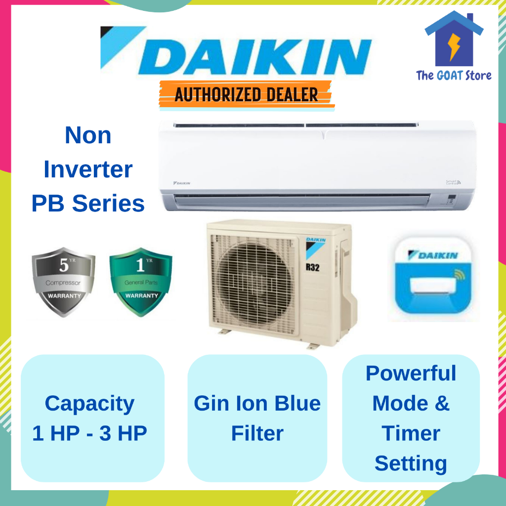 Daikin Wall Mounted Air Conditioner Non Inverter R32 1hp 1 5hp 2hp