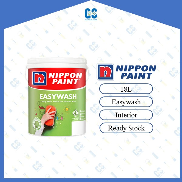 Nippon Paint Easywash 18L - Interior Paint # Good Washability | Shopee ...