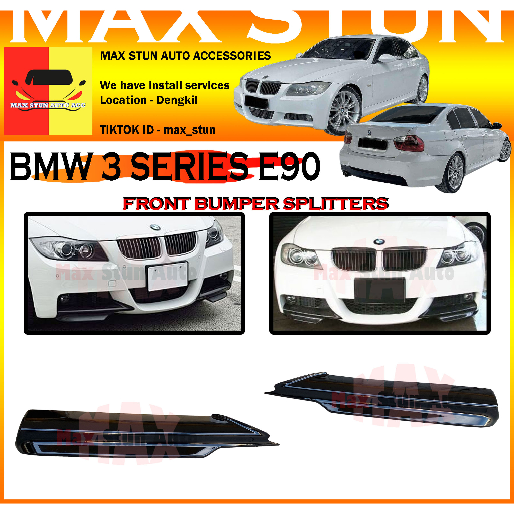 BMW 3 SERIES E90 PRE LCI M TECH FRONT LIP BUMPER SPLITTERS FRONT SKIRT