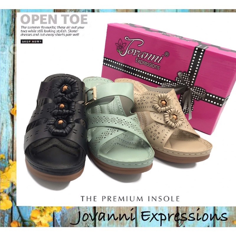 2025 Latest Jovanni Women Luxurious Comfort Wedges Sandal Kasut