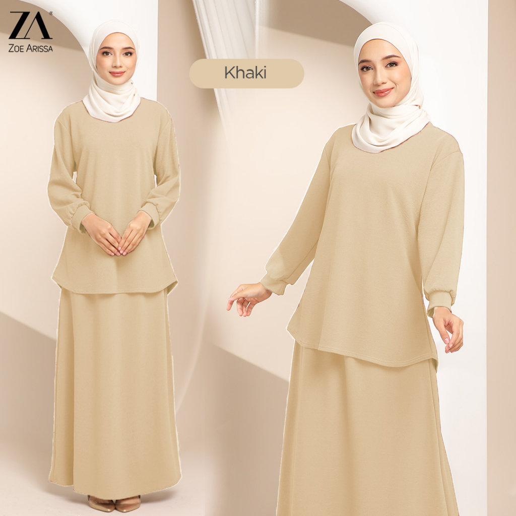 ZOE ARISSA SET MUSLIMAH SET BAJU SKIRT Suit Muslimah Set Warda Ironless ...