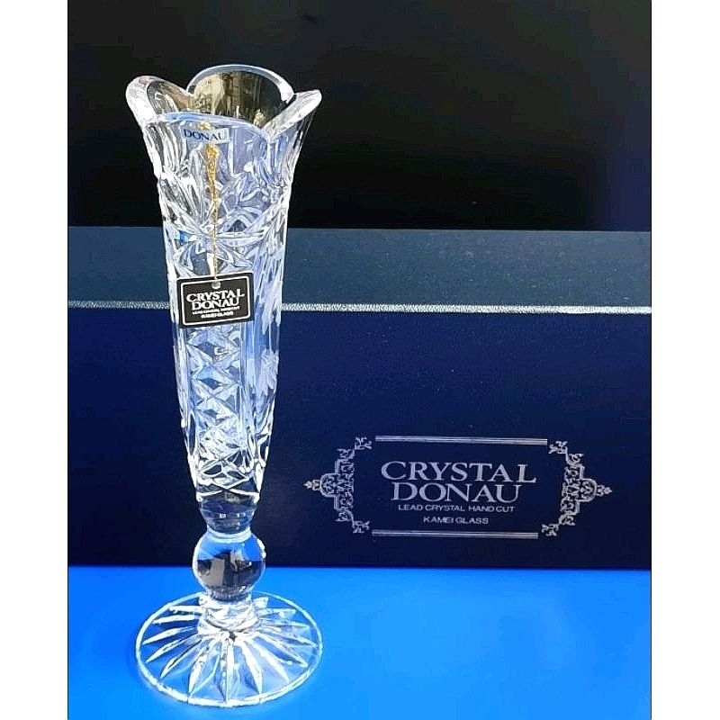 Crystal Donau 24 Pbo Lead Crystal Vase in Original Box Shopee Malaysia