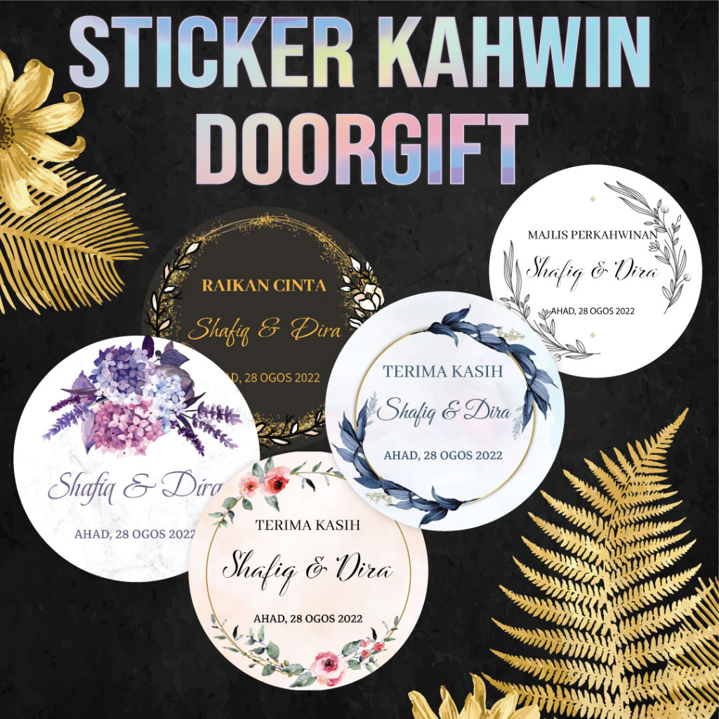 👰🏼 STICKER KAHWIN 🤵🏼 STICKER 🎁 STICKER GOODIE BAG 🛍️ WEDDING