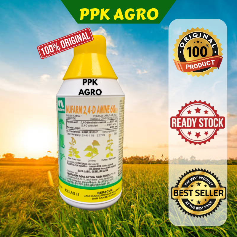 Nufarm Amine 60 1Liter/Racun Rumpai (Sama Dgn Kenso Hextar Amine Rarity ...