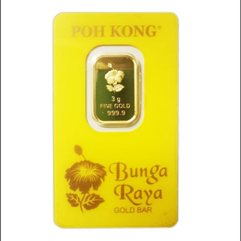 Poh Kong Gold Bar (Au 999.9) 24K - Bunga Raya Edition | Shopee Malaysia