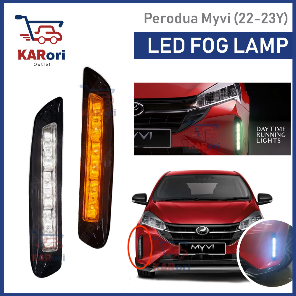 PERODUA MYVI FACELIFT (2022 2023) FRONT DAYTIME LED DRL FOG LIGHT