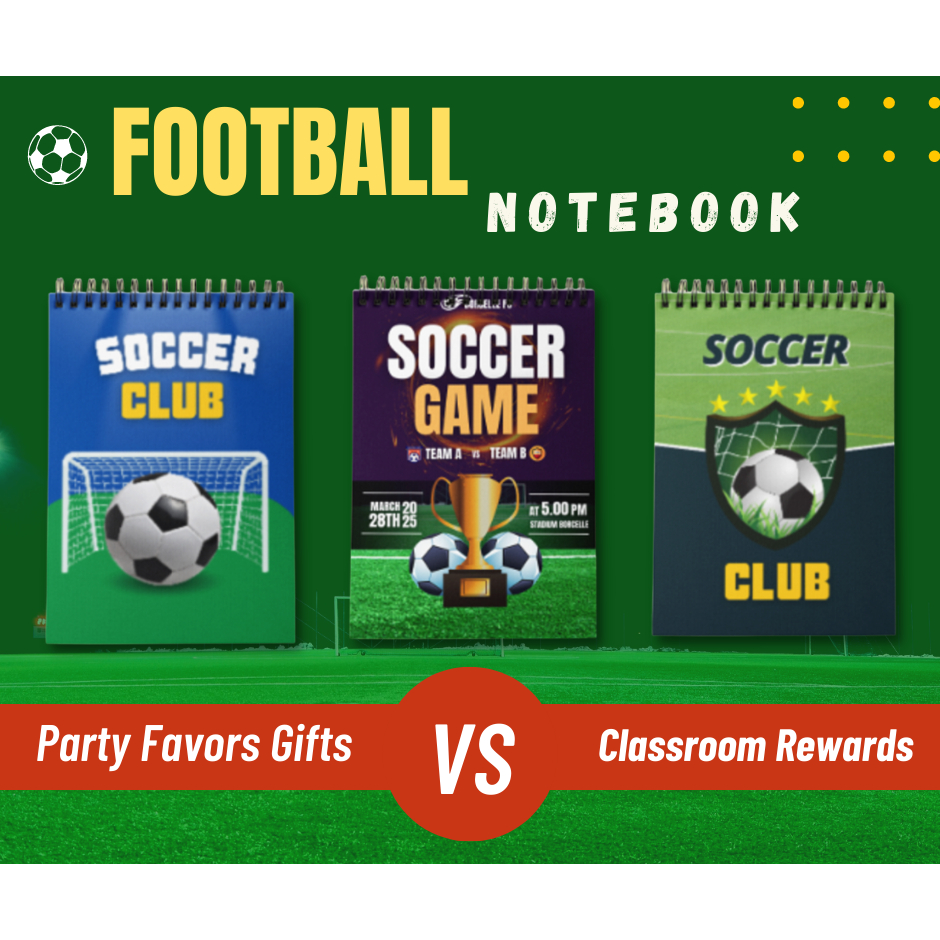 Doorgift FOOTBALL Mini Notebooks, Goodie Bags, Spiral Blank Paper ...