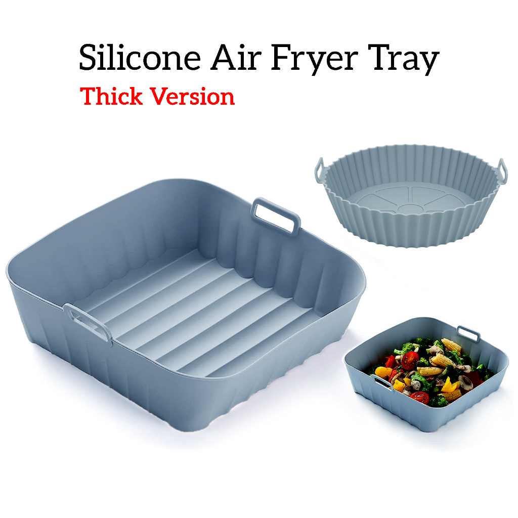 Air Fryer Silicone Liners Pot Silicone Basket Bowl Reusable Baking Tray ...