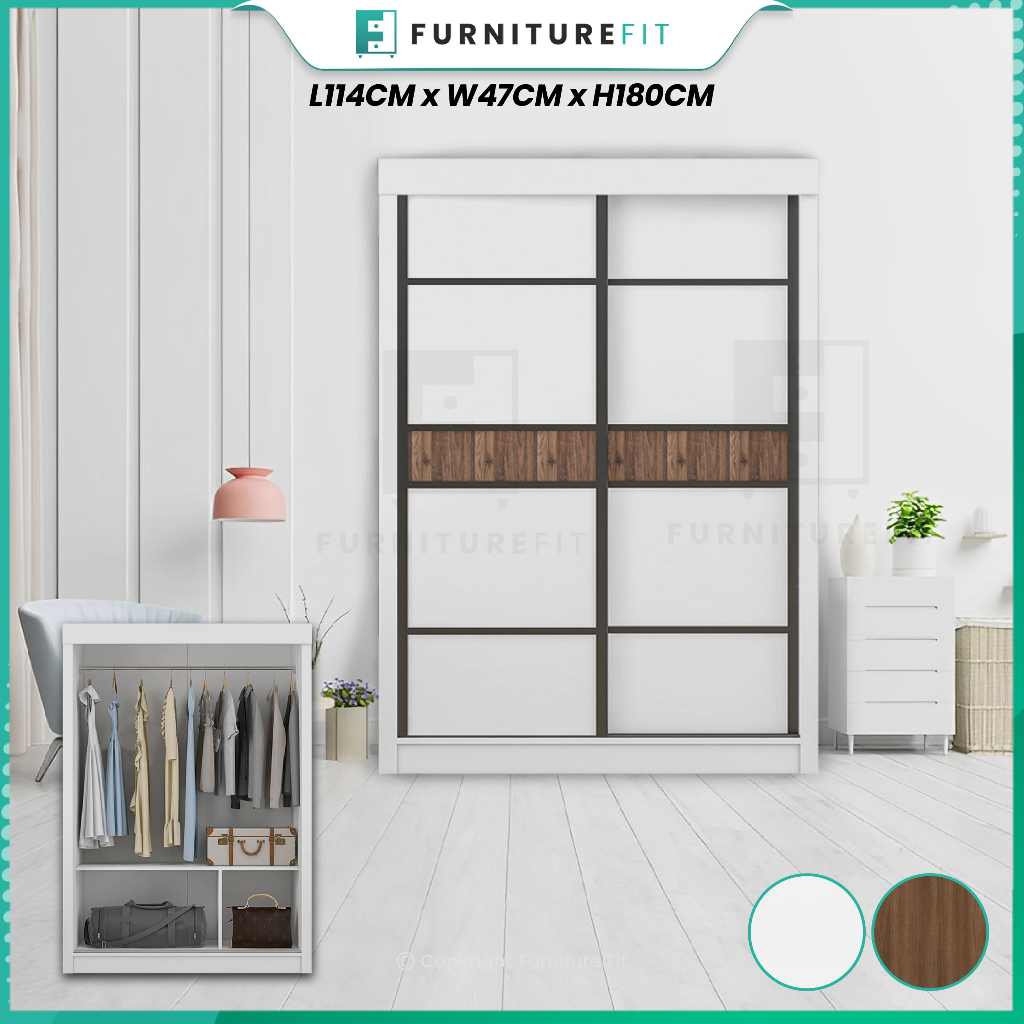 FurnitureFit 4X6FT Sliding Wardrobe / Almari Baju / Sliding Door