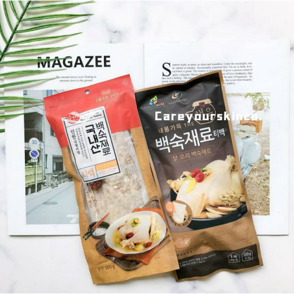 现货免运！Samgyetang Korean Herbal Chicken Soup Ingredients Tea Bag 100g 韩国