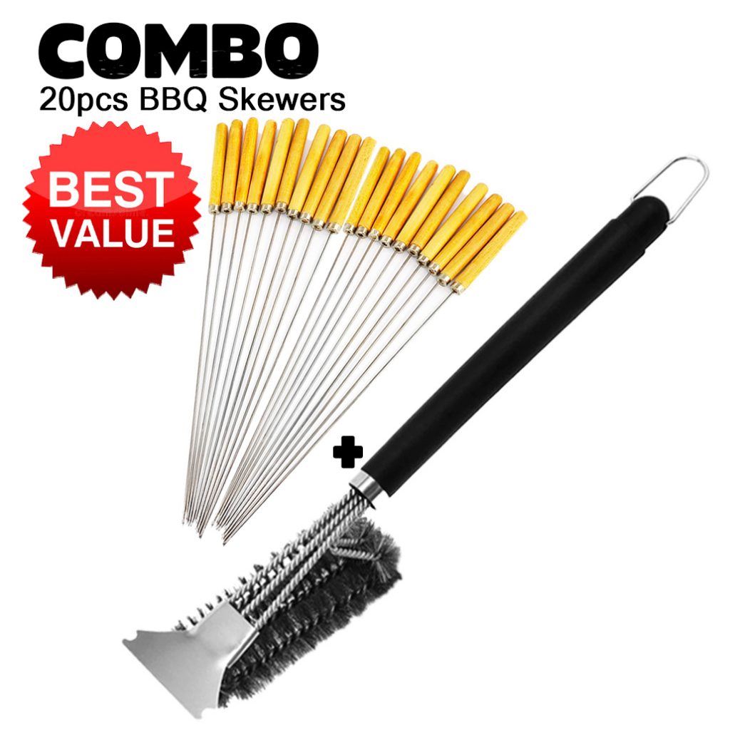 BBQ Cleaning Brush Stainless Steel Barbecue Grill cleaning Scraper BBQ