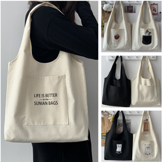 ZXG Pure Color Lady's Korean Style Canvas Bag Female Totes Simple