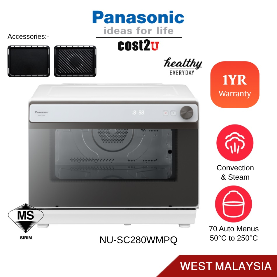 Panasonic 31L Steam Convection Cubie Oven NUSC280WMPQ NUSC280W