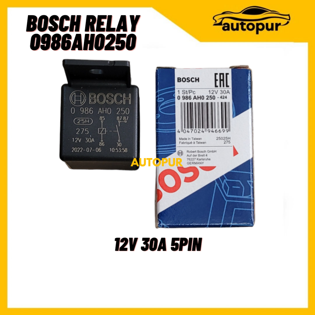 BOSCH RELAY 0 986 AH0 250 UNIVERSAL CAR RELAY Shopee Malaysia