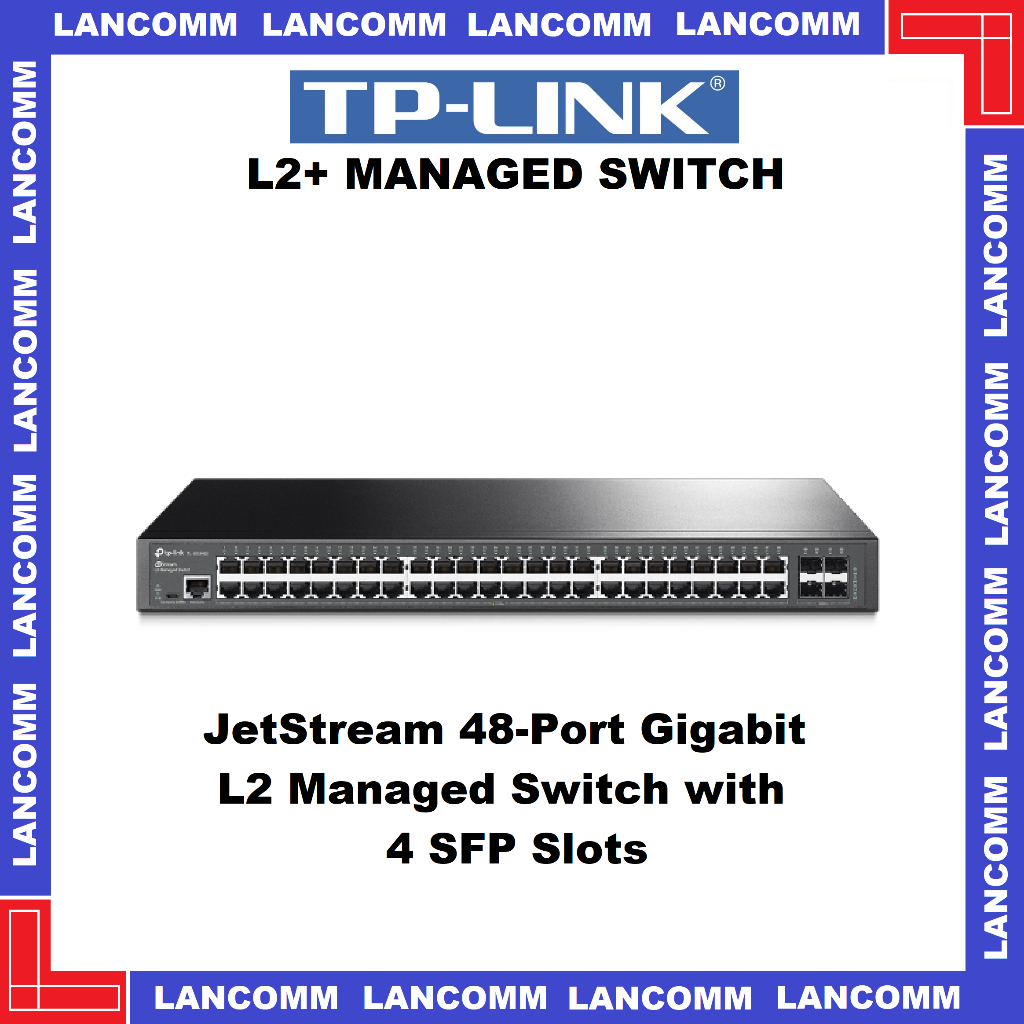 TP-LINK TL-SG3452 JetStream 48-Port Gigabit L2 Managed Switch with 4 ...