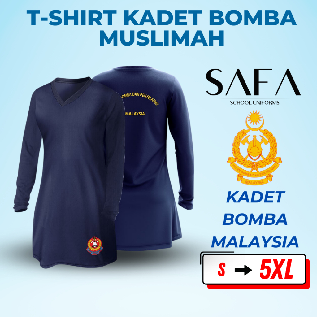 Baju TShirt Kadet Bomba Muslimah Kokurikulum Safa School Uniform ...