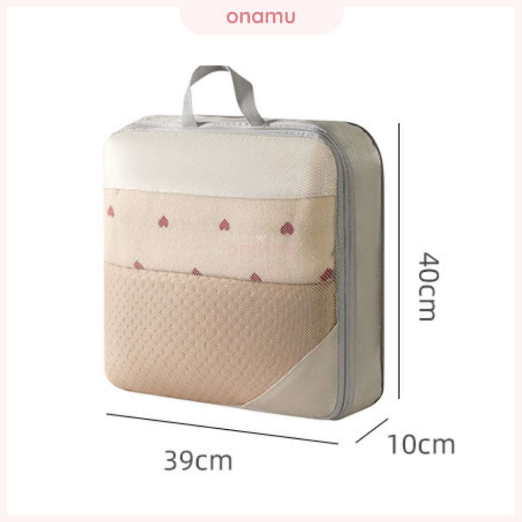 Compressible Packing Cube Beige for Travel and Storage Shopee Malaysia