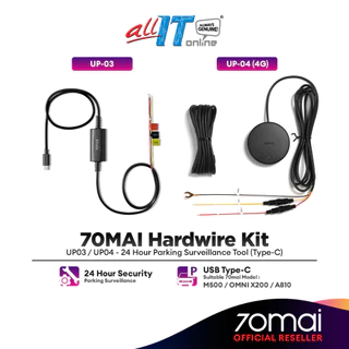 70mai Hardwire Kit UP03 / UP04 (4G) For 24 Hours Parking Surveillance / Real-Time Monitoring & 4G Connectivity