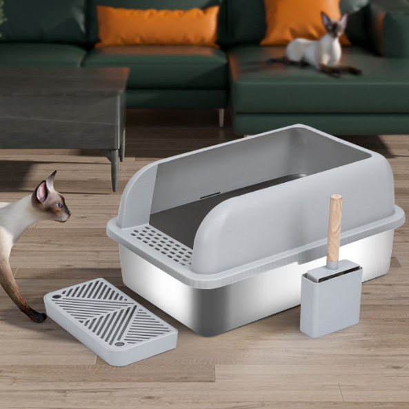 Stainless steel 2025 cat litter box