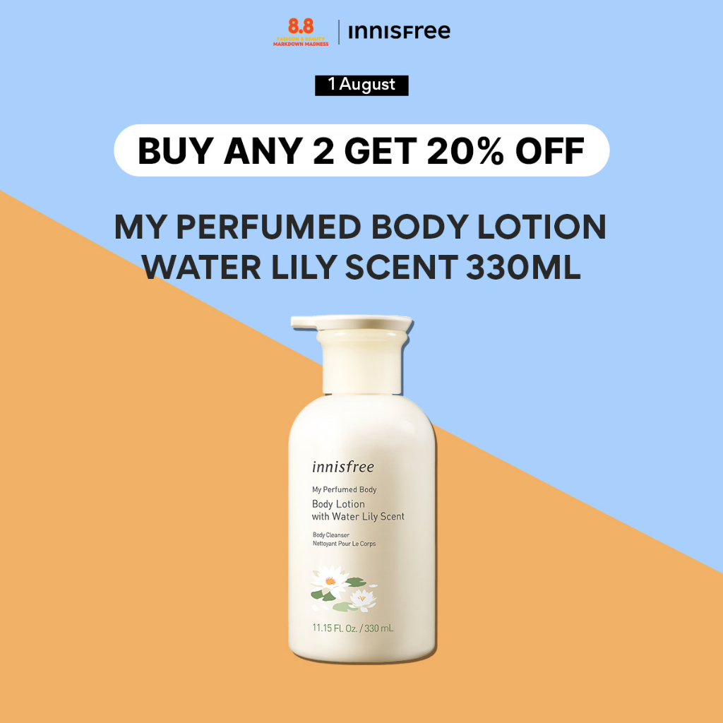 [1 AUG ONLY] INNISFREE My Perfumed Body Lotion - Water Lily 330ml ...