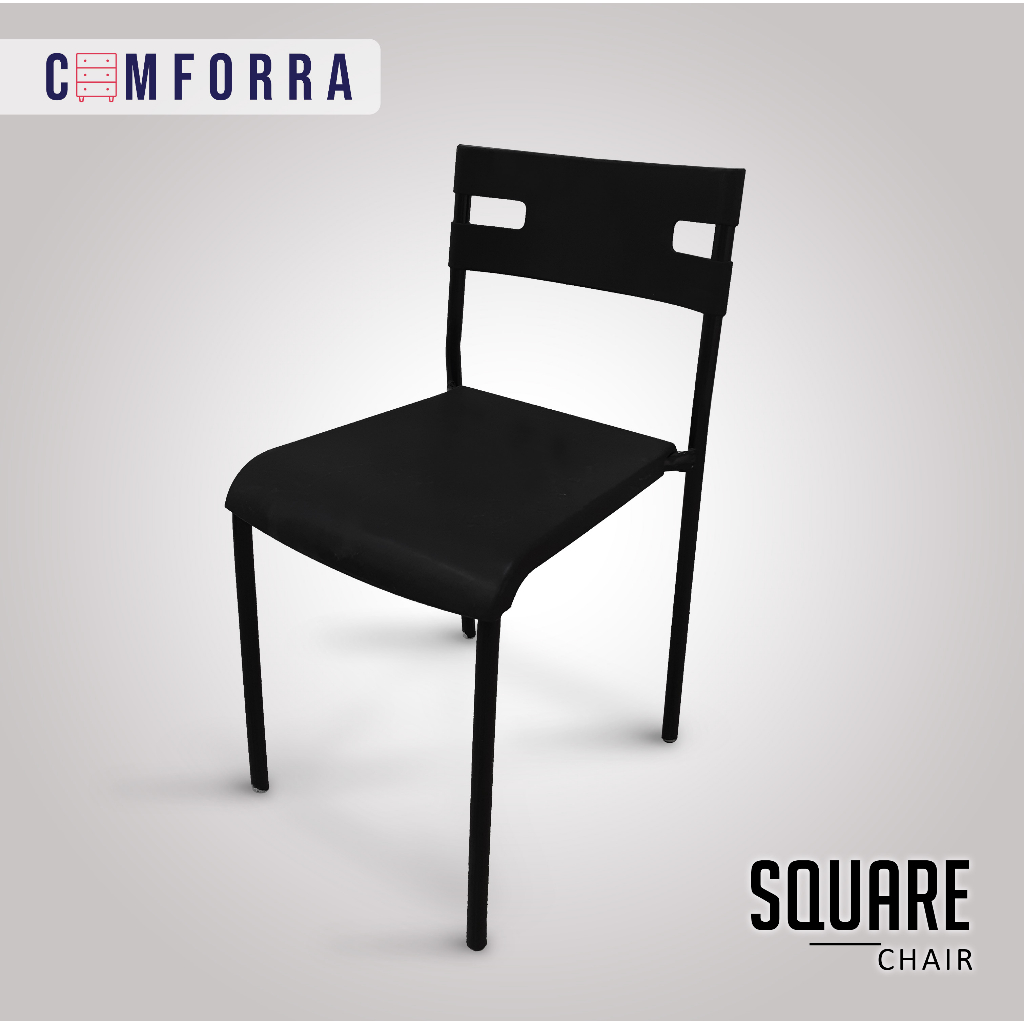 COMFORRA Square Chair/Minimalist Dining Chair/Restaurant Chair/Seminar ...