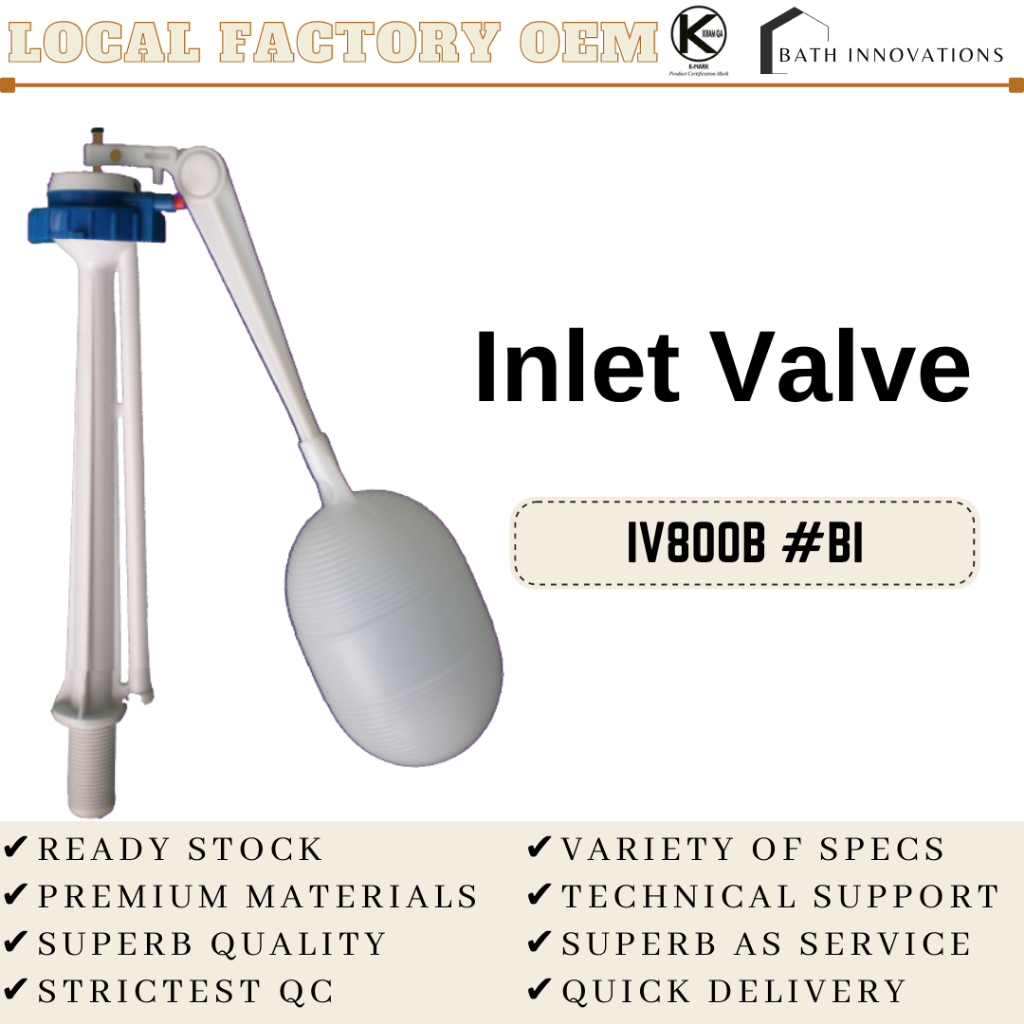 Inlet Valve (Bottom Inlet) - Toilet Cistern / Tandas Tank IV800B #BI ...