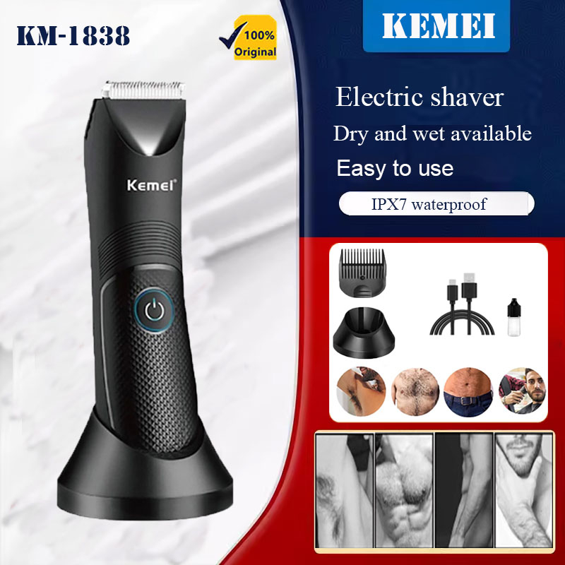 Kemei Hair Clipper for Man KM1838 Groin Area Hair Trimmer Waterproof