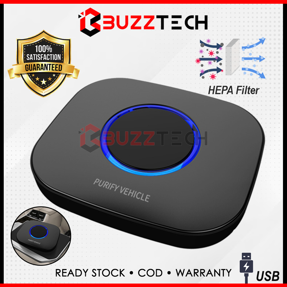 BuzzTech USB Smart Home/ Car Air Purifier Fresh Oxygen Ionizer Smoke