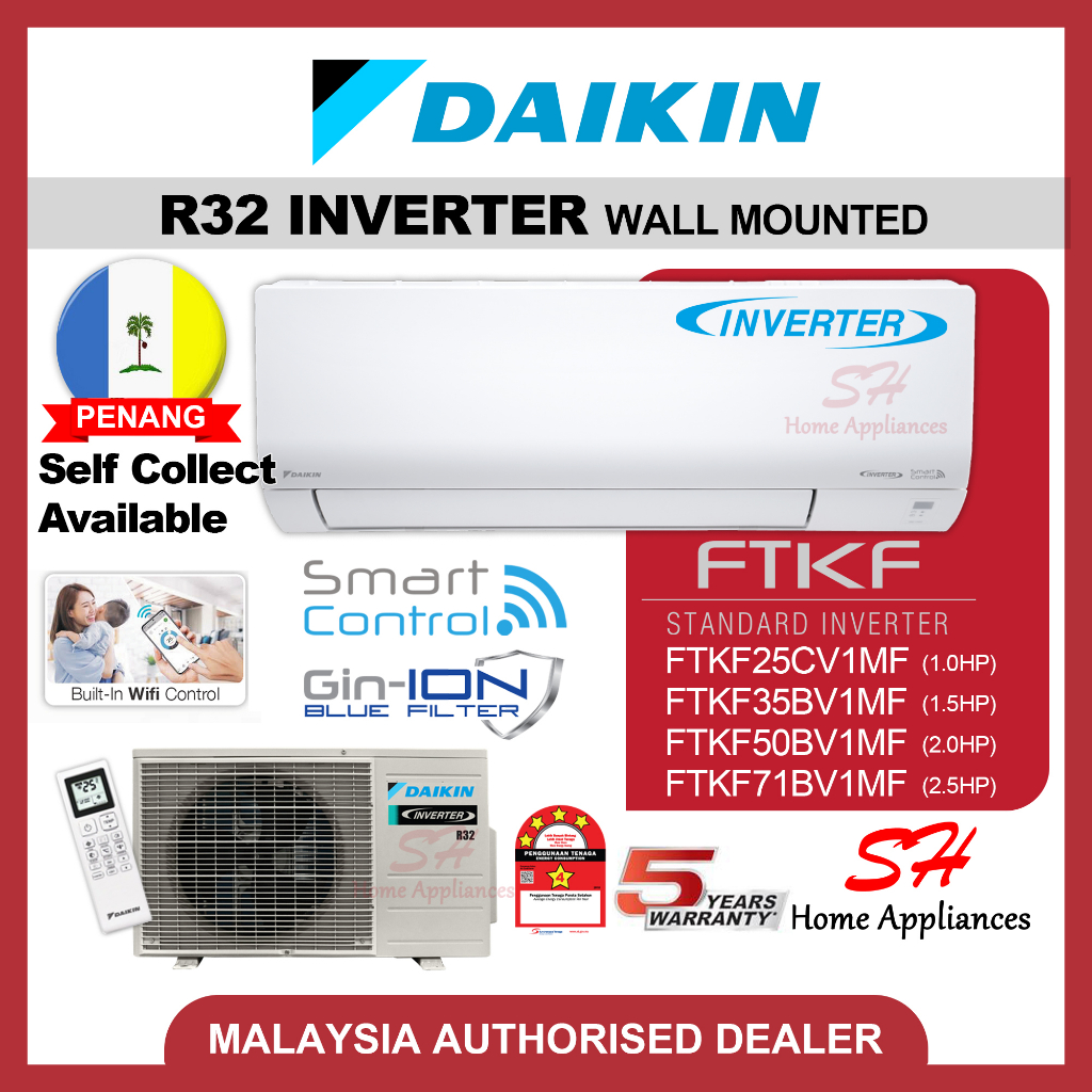 Daikin R Inverter Air Conditioner Ftkf Series Aircond Hp Hp