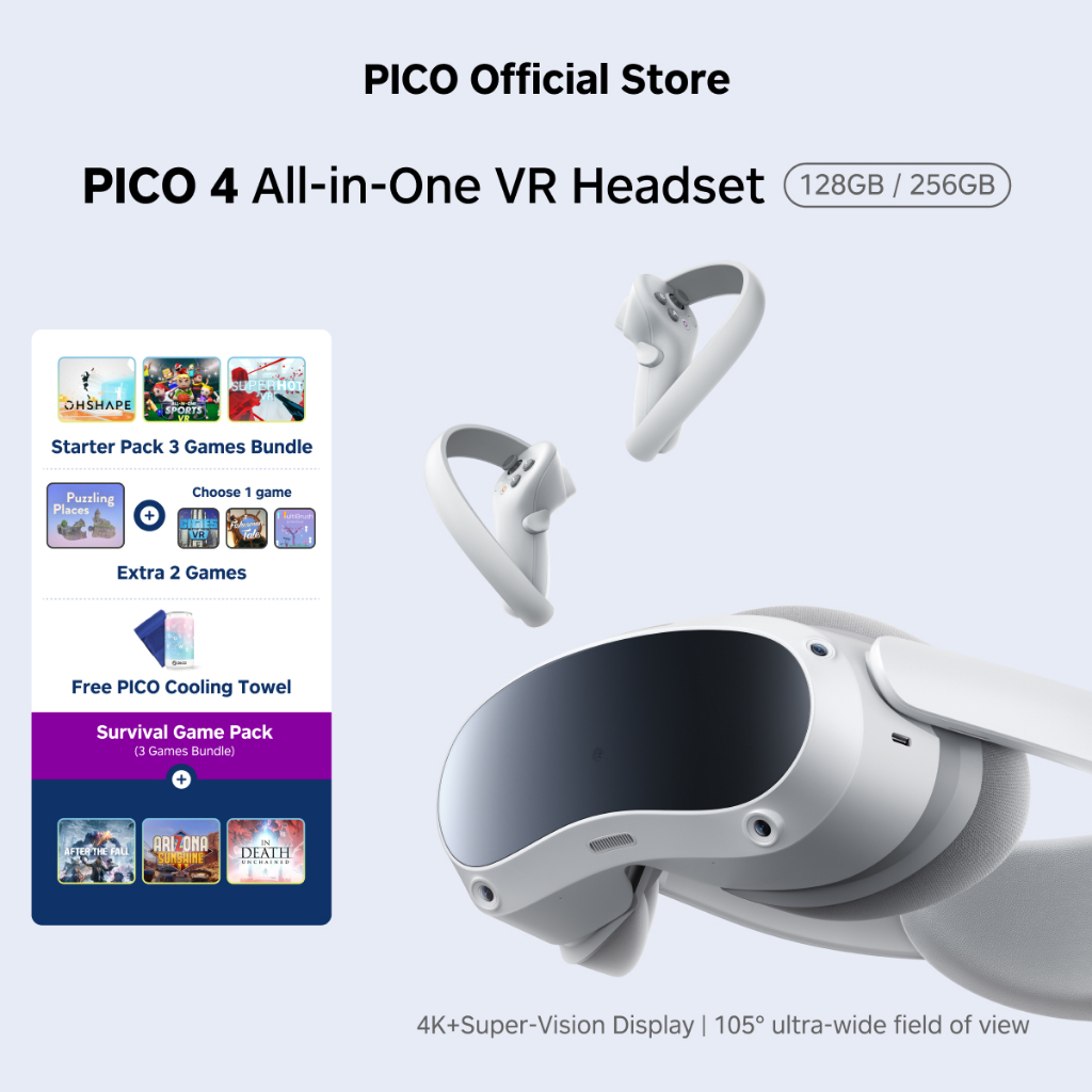 SURVIVAL PICO 4 All-in-One VR Headset 128GB/256GB + Free Shipping