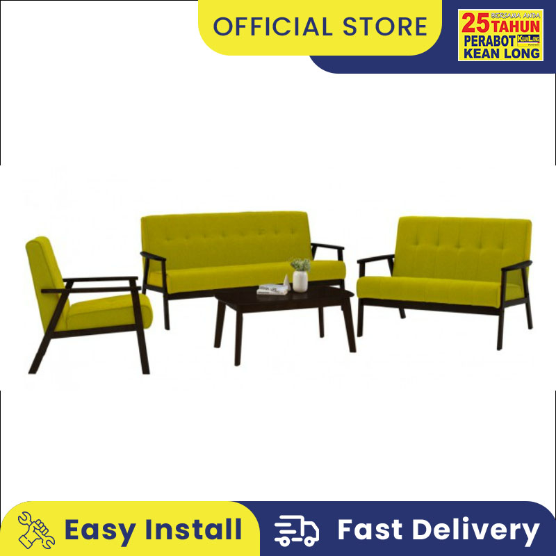 Klsb Sofa Settee Tritonsofa Kayu Solid Sofa Dan Meja Kopi Sofa123 
