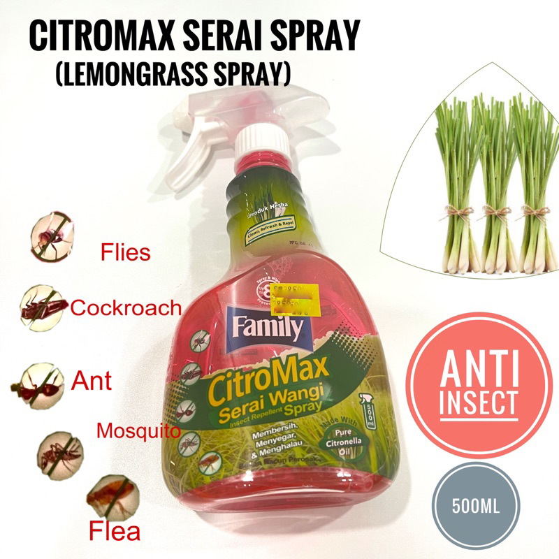 Family Citromax Serai Wangi Insect Spray/ Insect Repellent Spray ...