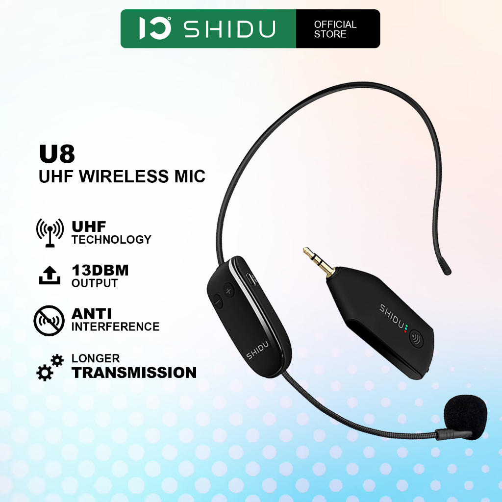 Shidu U Uhf Wireless Microphone Handheld Headset Shopee Malaysia