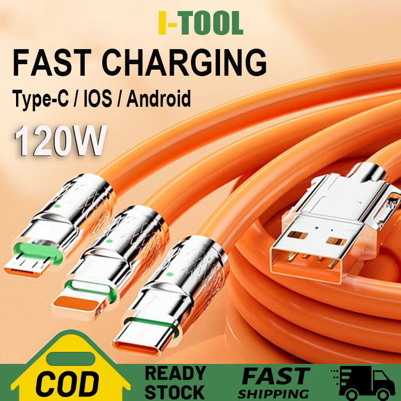 6A 120W Super Fast Charge Cable TypeC Liquid Silicone Cable Quick