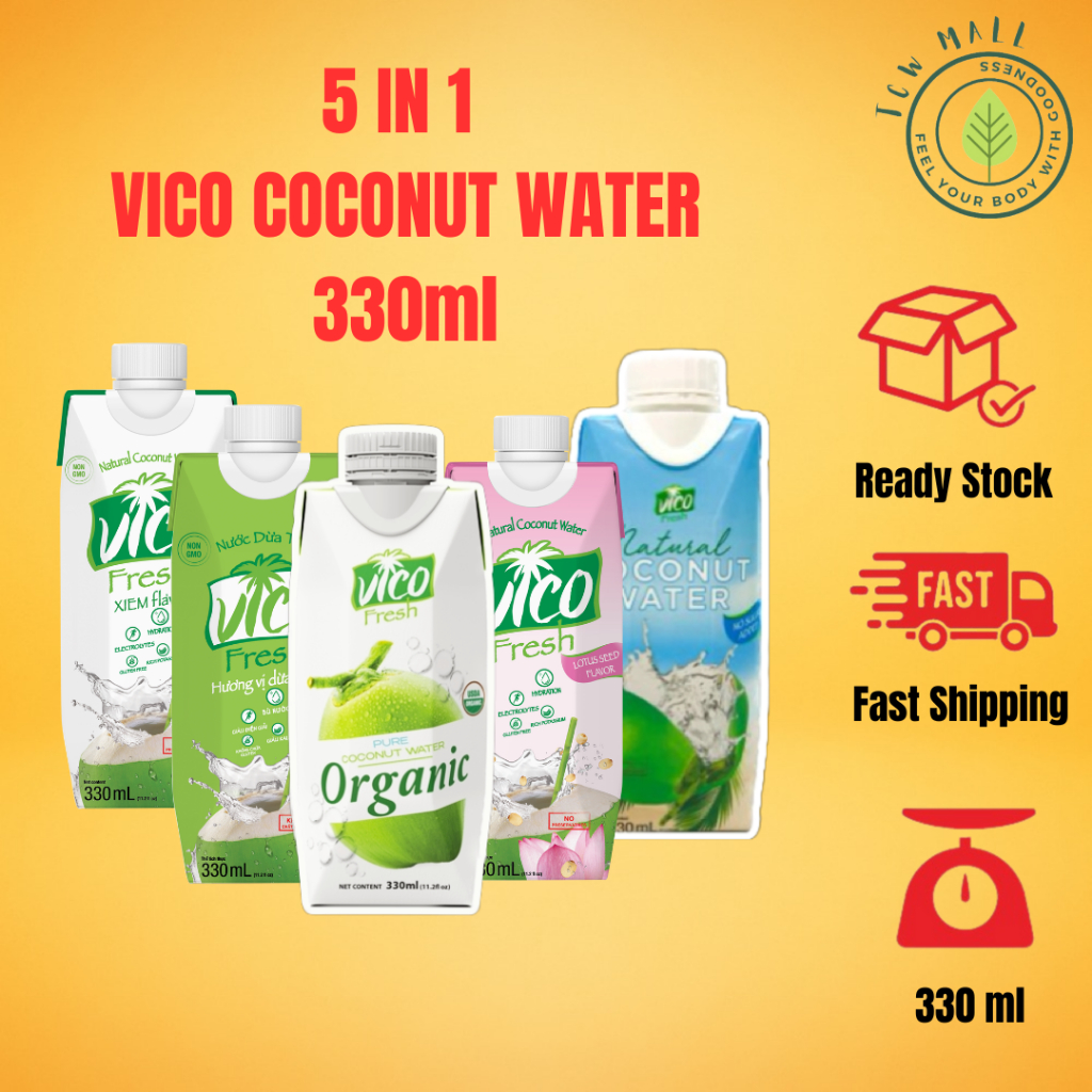 VICO FRESS 100% Coconut Water - 5 in 1-330ml | Shopee Malaysia