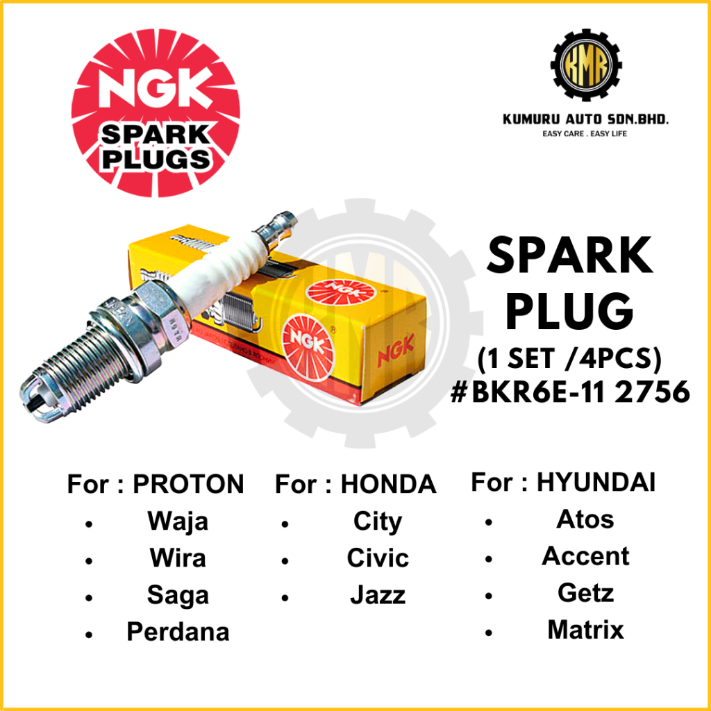 (1@Set) BKR6E-11 2756 Original NGK Spark Plug Proton Waja Wira Saga ...