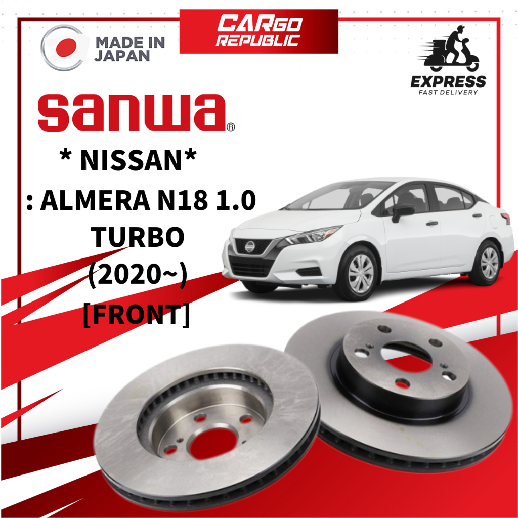 Sanwa Disc Brake Rotor Nissan Almera N18 1.0 Turbo (2020) Front (Depan