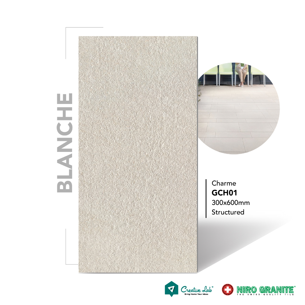NIRO GRANITE TILES CHARME GCH01 300x600mm 6pcs per carton Shopee