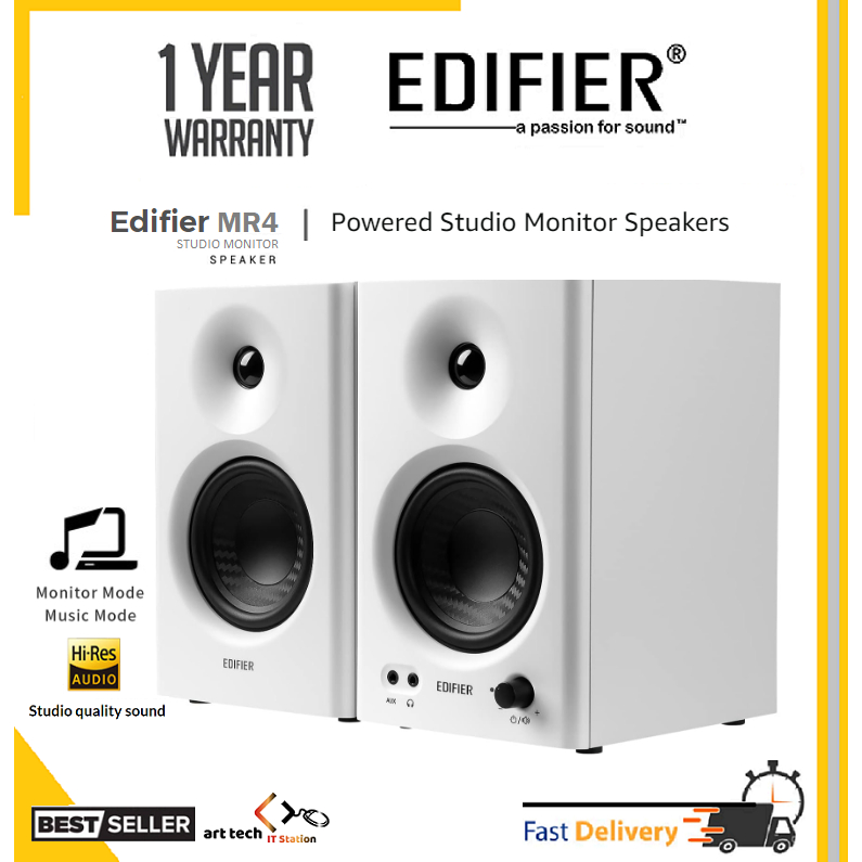 Edifier MR4 Studio Monitor Speaker 42W RMS 1" silk dome tweeter