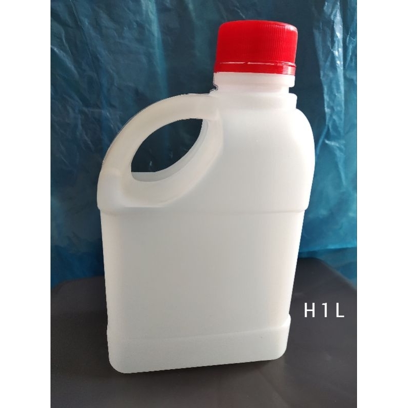 [New] Bottle/Tong 1 Liter ++ Handle HDPE Nature Jerry Can Plastic Full