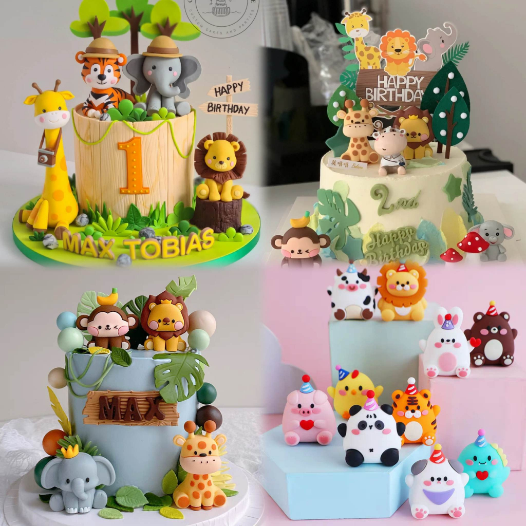 Animal Cake Topper Animal Cake Decoration Dinosaur Cake Topper ...