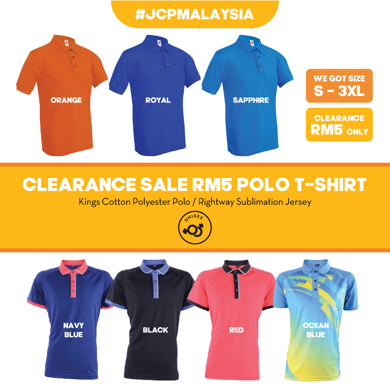 JCP Clearance Kings CVC Cotton Polyester Polo Tee PT01 / Rightway